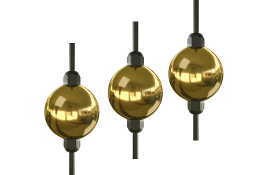 50mm Golden LED Pixel Ball