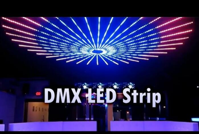 How do you connect LED strips to a DMX decoder?